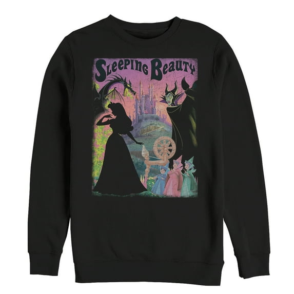 Men's Sleeping Beauty Silhouettes Sweatshirt Black Large