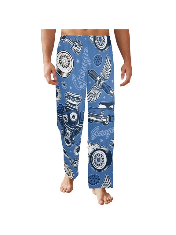 Men's Sleeping Pajama Pants – Blue-HotRod - Men's Pajamas - L