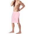 thumbnail image 1 of Men's Sleepwear Bottoms, Side-Slit Robe Pants No-Hassle, No-Stripping Robe Pants Breathable Wrap Skirt Soft Towel Skirt, 1 of 6