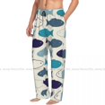 thumbnail image 1 of Men's Sleepwear Loose Sleep Pants Pajamas Fish Pattern Long Lounge Bottoms Casual Homewear, 1 of 5