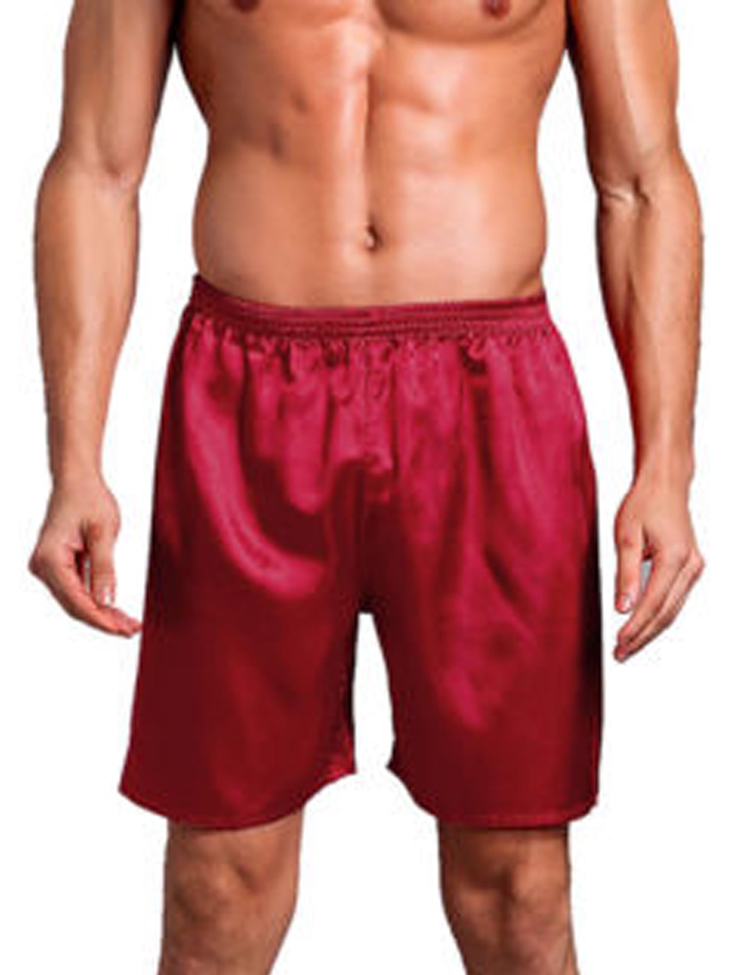 Men's Sleepwear Satin Underwear Silk Boxers Shorts Nightwear Pyjamas