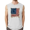 thumbnail image 1 of Men's Sleeveless American Flag Tank Top Patriotic Graphic Muscle Tee Casual Summer Gym Sportwear, 1 of 4