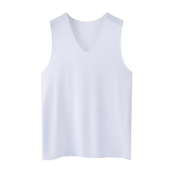 Men's Sleeveless Athletic Tank Top - Breathable, Moisture-Wicking, Lightweight Nylon Spandex - Gym/Running - Sizes L-XXXXL