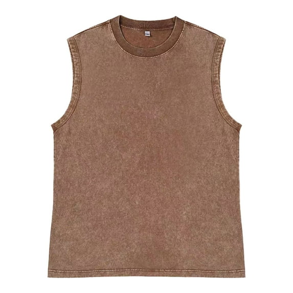 Men's Sleeveless Denim Tank Top Casual Vintage Washed Look For Summer ComFortable Fit Versatile Style