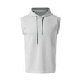 thumbnail image 1 of Men's Sleeveless Hoodie Sweatshirt - Casual Drawstring Muscle Tank Top for Daily & Gym Layering, 1 of 6