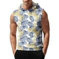 thumbnail image 1 of Men's Sleeveless Hoodie With Floral Print Lightweight Summer Casual Gym Workout Tank Top Beachwear, 1 of 4