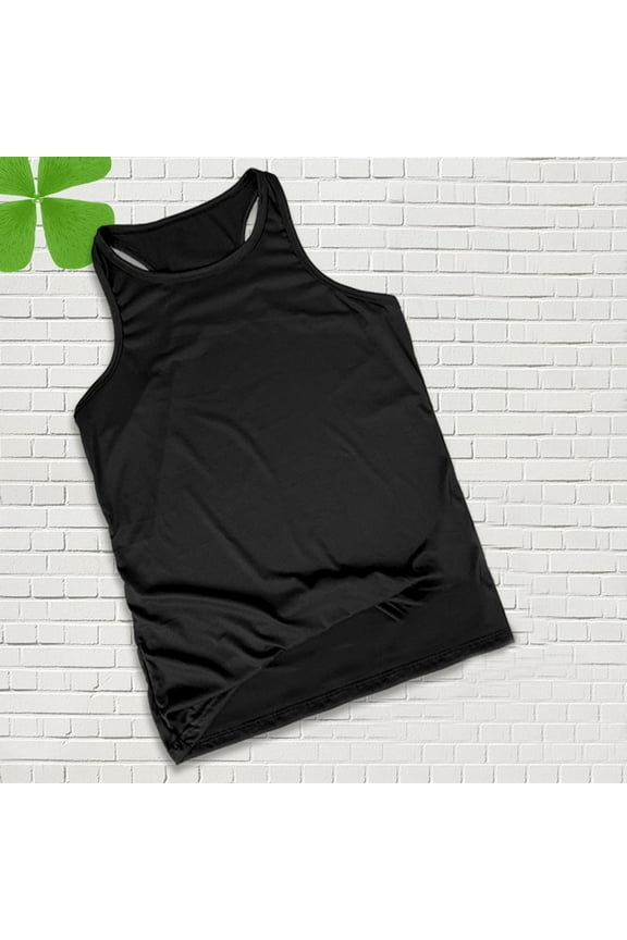 Men's Sleeveless Solid Cotton Polyester Tank Top, Breathable Mesh Casual Pullover for Sports and Outdoor Activities