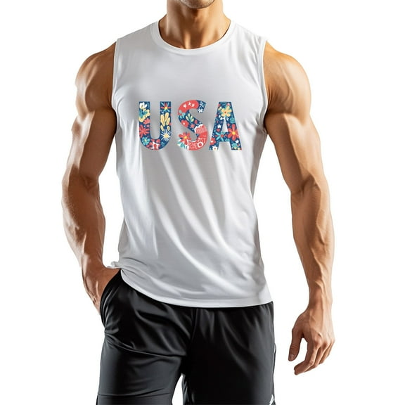 Men's Sleeveless Tank Top Patriotic Love My Veteran Graphic ComFortable Gym Sportwear