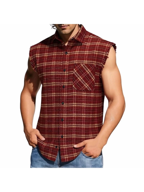 Men's Sleeveless Tank Top Polyester Blend Quick Dry Athletic Muscle Tank V Neck Pocket Sleeveless Casual Workout Sports Training Beach | Zenithor,Watermelon Red M