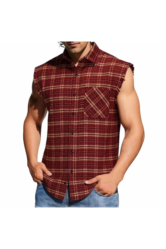 Men's Sleeveless Tank Top Polyester Blend Quick Dry Athletic Muscle Tank V Neck Pocket Sleeveless Casual Workout Sports Training Beach | Zenithor,Watermelon Red L