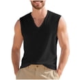 thumbnail image 1 of Men's Sleeveless Tank Tops V Neck Workout Athletic Casual Basic Tees Breathable Lightweight Summer Muscle T Shirts, 1 of 7