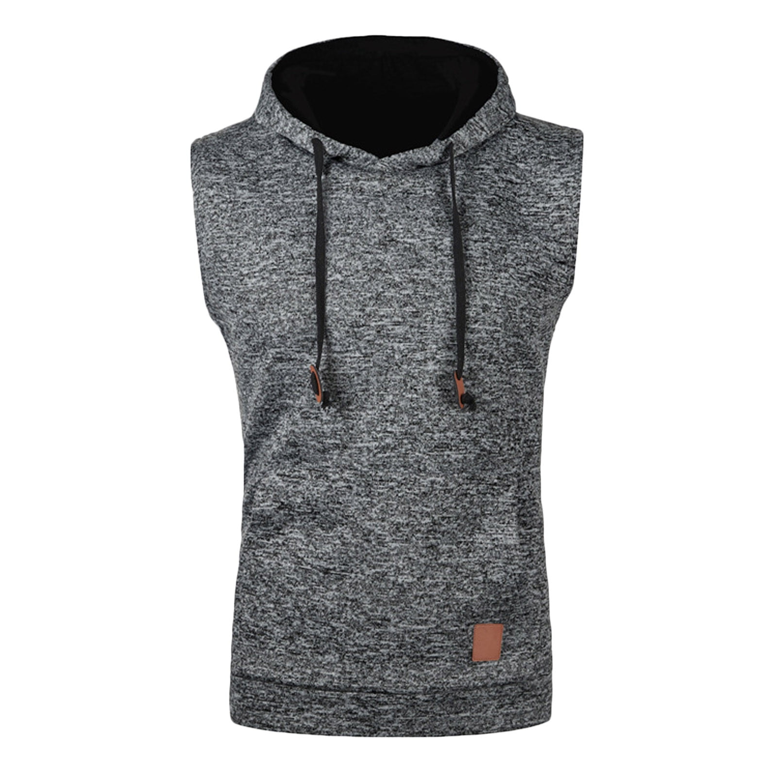 Men's Sleeveless Thermal Vest Hoodie Workout Gym Sports Casual