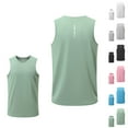 thumbnail image 1 of Men's Sleeveless UPF 50+ Swim Shirts Quick Dry Workout Tank Top UV Protection Running Gym Muscle T Shirts Size 2XL White, 1 of 7