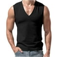 thumbnail image 1 of Men's Sleeveless V-Neck T-Shirt Big and Tall Athletic Tank Tops Plus Size Summer Casual Lightweight Muscle Tees, 1 of 5