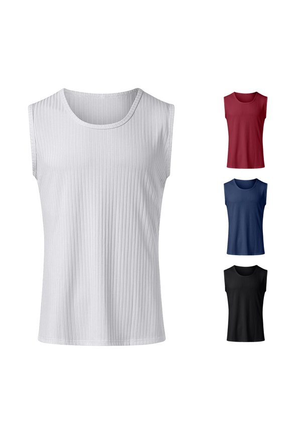 Men's Sleeveless Wide Shoulder Tank Top for Summer Fitness Sports and Casual Wear Short Sleeve T Shirt Slim Fit Shirts for Men Mens Tall Shirt Mens Tall Long Sleeve T Shirts Thick T Shirt Men Shirt