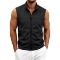 thumbnail image 1 of Men's Sleeveless Zip Up Vests Casual Lightweight Windbreakers for Golf Fishing with Pockets, Mens Outdoor Jacket, 1 of 8