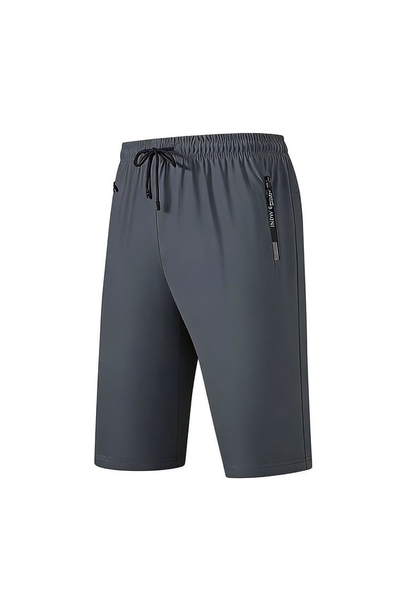 Men's Slim Athletic Shorts 9" Inseam Knee Length Quick Dry Performance Short Pants with Zipper Pockets, Moisture Wicking Training Workout Shorts for Running Basketball