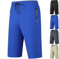 thumbnail image 1 of Men's Slim Athletic Shorts 9" Inseam Knee Length Quick Dry Performance Short Pants with Zipper Pockets, Moisture Wicking Training Workout Shorts for Running Basketball, 1 of 7