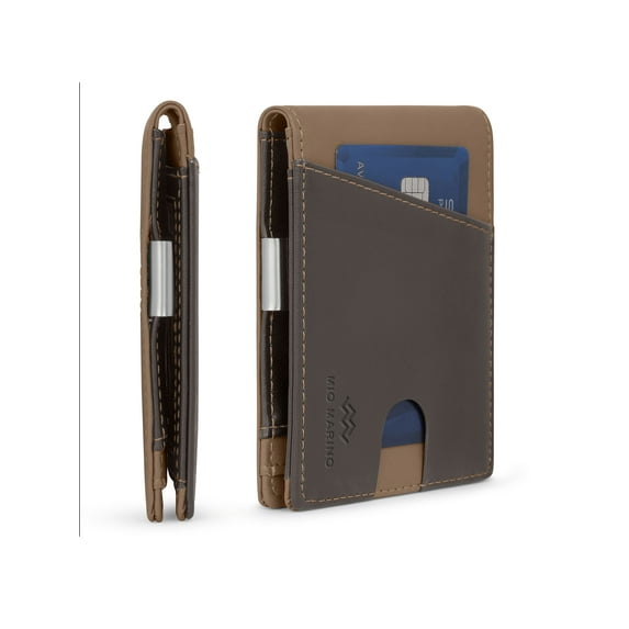 Men's Slim Bifold Wallet with Money Clip