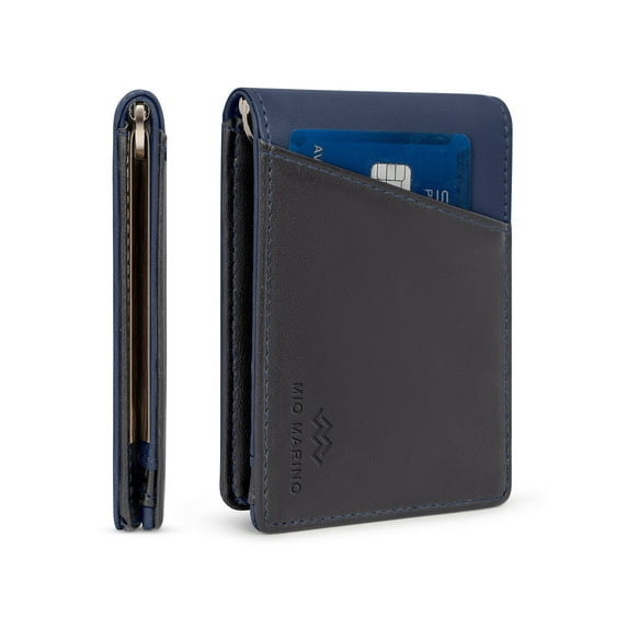 Men's Slim Bifold Wallet with Quick Access Pull Tab