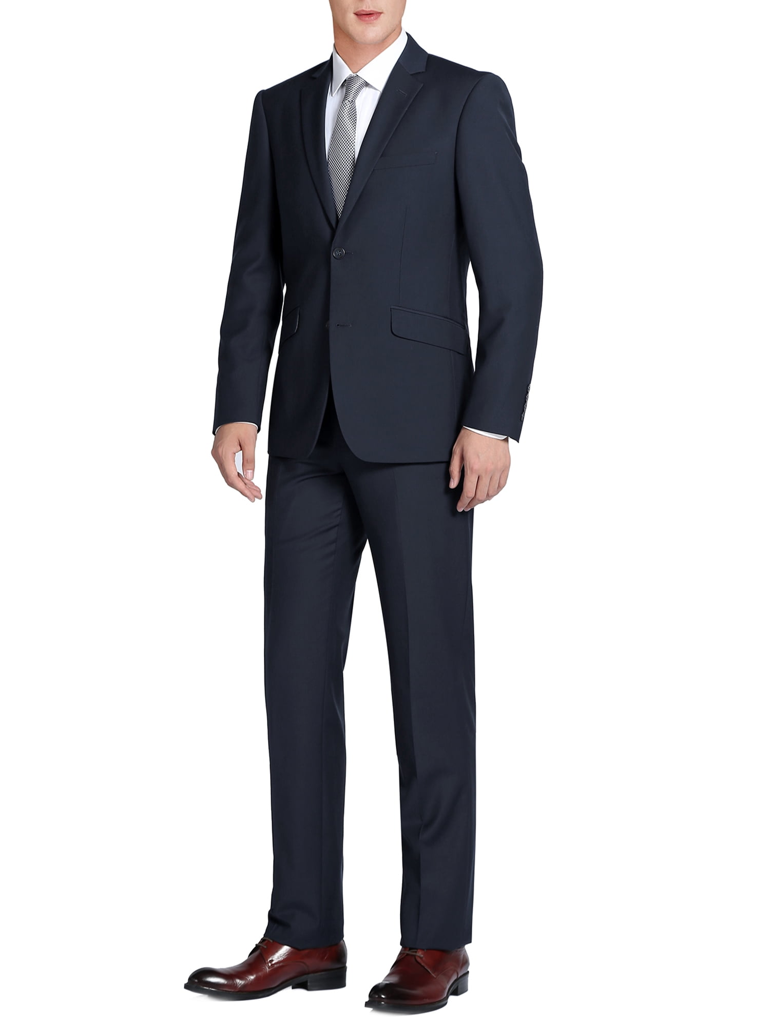 Men's Suit 2 Piece Classic Fit Suits 2 Buttons Notch Lapel Solid Single Breasted Jacket Blazer and Pants Set