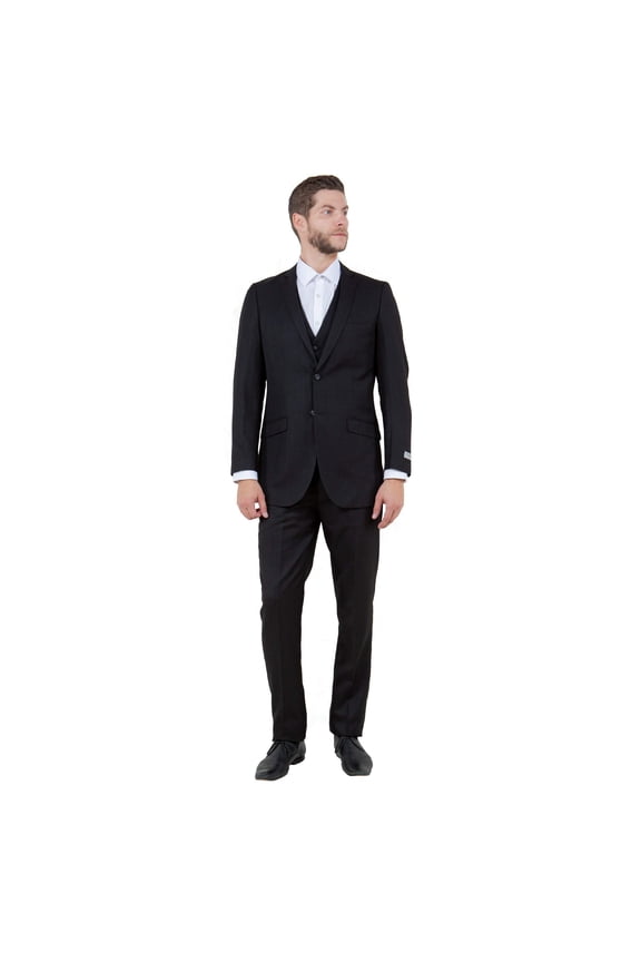 Men's Slim-Fit 3pc Suit, Notch Lapel
