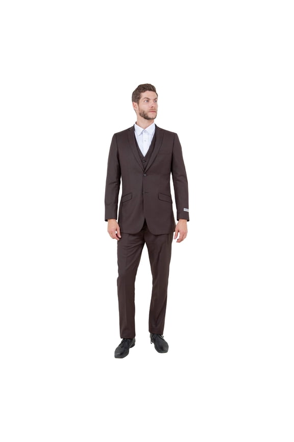 Men's Slim-Fit 3pc Suit, Notch Lapel