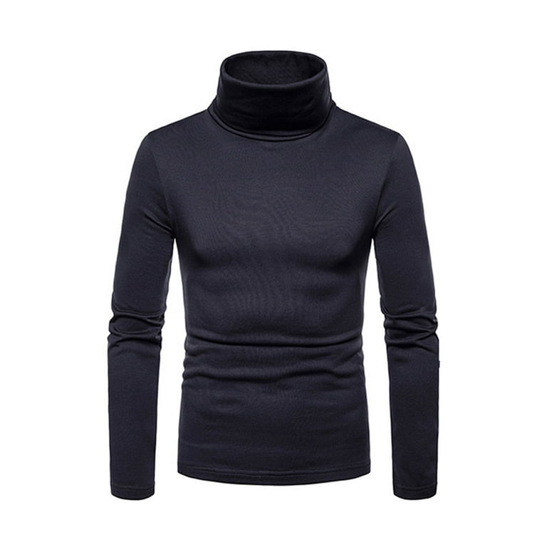 Men s Slim Fit Basic Thermal Turtleneck T Shirt Long Sleeve Casual