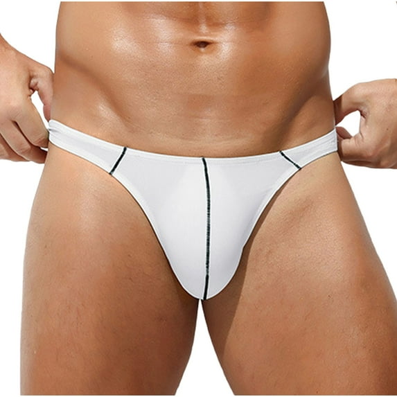 Men's Slim Fit Bikini Swimwear - Breathable G-String Thong with Bulge Pouch, Athletic Expose Swimsuit for Sunbathing & Sports