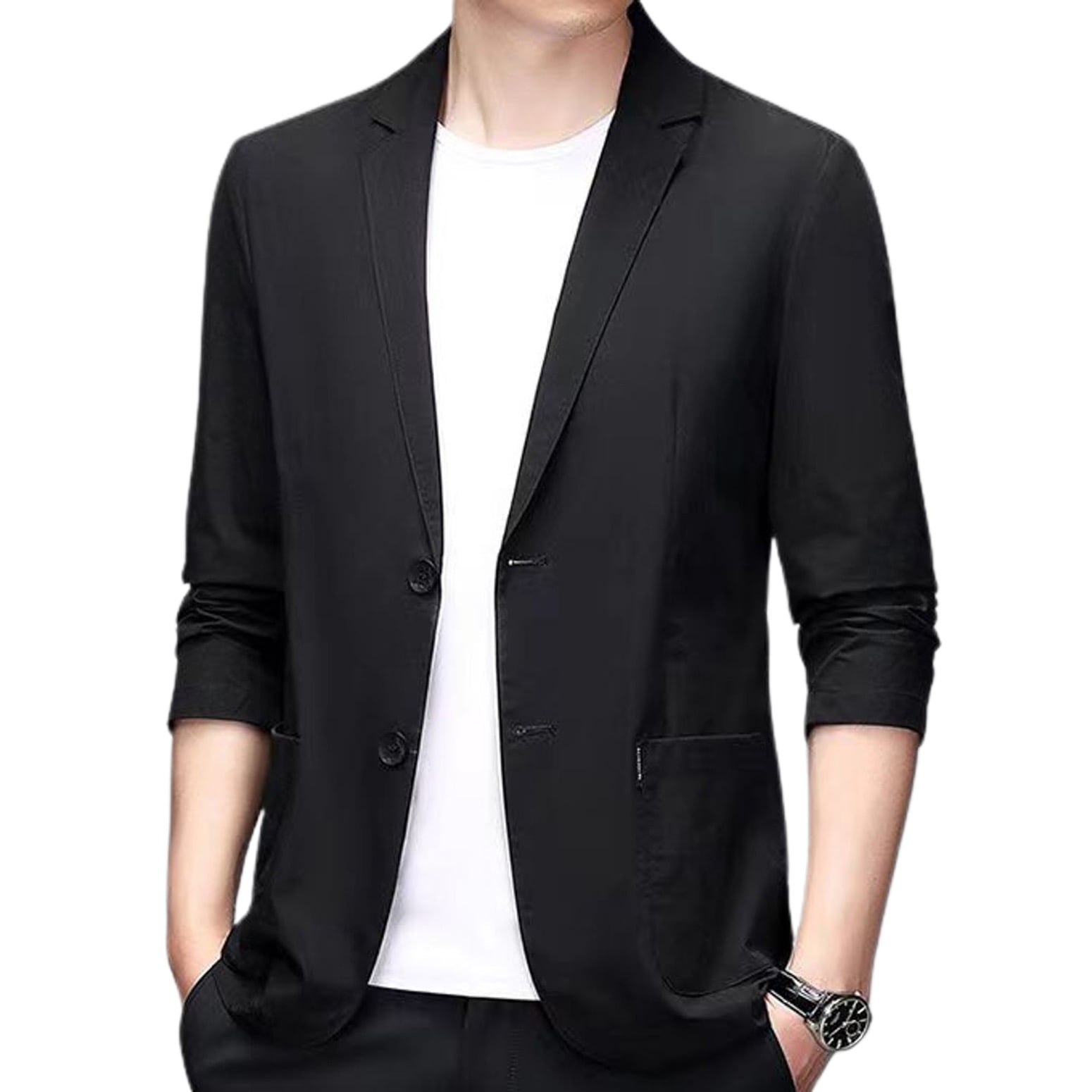 Men's Blazer Sport Coat Shawl Lapel Jacket Yellow Black