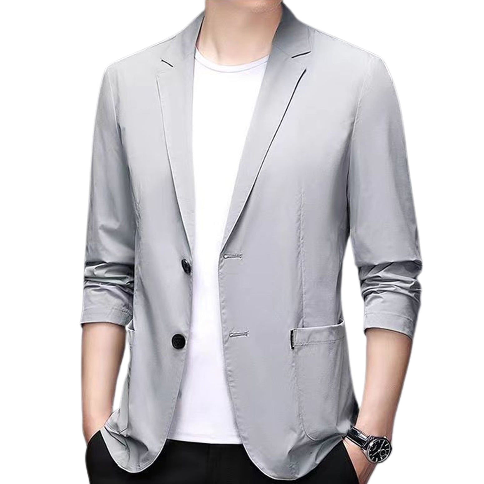 Men's Slim Fit Blazer Jacket Summer Lightweight Sport Coat - Main Image