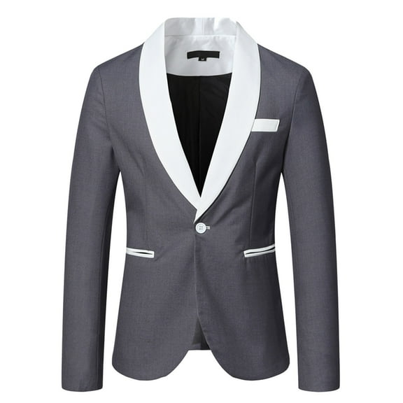 Men's Slim Fit Button Suit Jacket Modern Open Front Stylish Business Casual Formal Wear