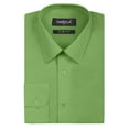 thumbnail image 1 of Men's Slim Fit Button Up Long Sleeve Solid Dress Shirt - Apple Green - L (16-16.5) 32/33 sleeve, 1 of 5
