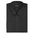 thumbnail image 1 of Men's Slim Fit Button Up Long Sleeve Solid Dress Shirt - Black - L (16-16.5) 36/37 sleeve, 1 of 5