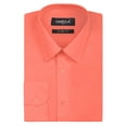 thumbnail image 1 of Men's Slim Fit Button Up Long Sleeve Solid Dress Shirt - Coral- M (15-15.5) 32/33 sleeve, 1 of 5