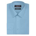 thumbnail image 1 of Men's Slim Fit Button Up Long Sleeve Solid Dress Shirt - Light Blue - 2XL (18-18.5) 36/37 sleeve, 1 of 5