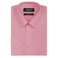 thumbnail image 1 of Men's Slim Fit Button Up Long Sleeve Solid Dress Shirt - Pink - M (15-15.5) 34/35 sleeve, 1 of 5