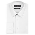 thumbnail image 1 of Men's Slim Fit Button Up Long Sleeve Solid Dress Shirt - White - L (16-16.5) 32/33 sleeve, 1 of 5