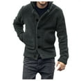 thumbnail image 1 of Men's Slim Fit Casual Jacket Stand Up Collar Solid Color Wool Blend Coat Fashion Outwear Lightweight Comfortable, 1 of 2