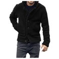 thumbnail image 1 of Men's Slim Fit Casual Jacket Stand Up Collar Solid Color Wool Blend Coat Fashion Outwear Lightweight Comfortable, 1 of 2