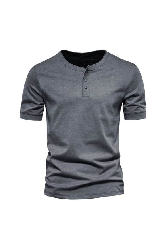 Men's Slim Fit Casual Shirt, Short Sleeve Button Down Sport Top, Breathable Athletic Performance Shirt for Work & Travel