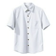 thumbnail image 1 of Men's Slim Fit Casual Solid Short Sleeve Shirt Breathable Comfortable for Daily Wear Sports Outfits Summer Spring Versatile Styling, 1 of 5