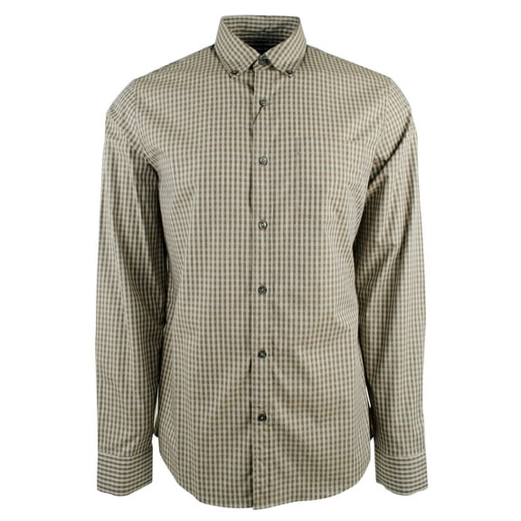 Men's Slim Fit Check Long Sleeve Shirt DH XXL