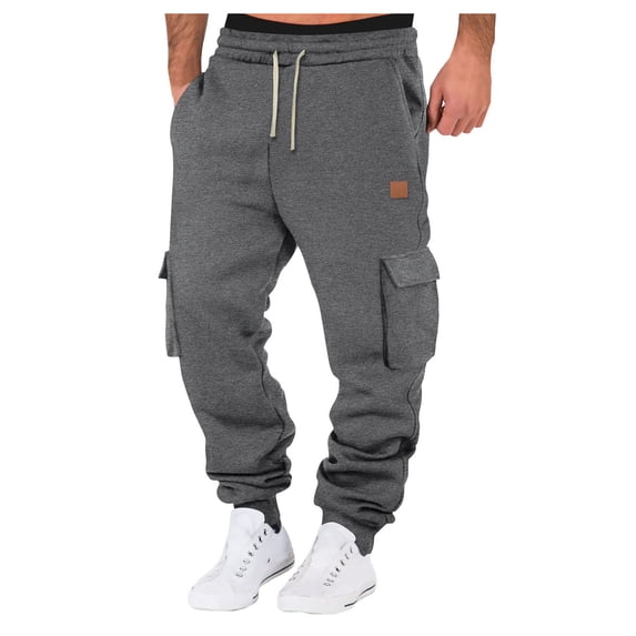 Men's Slim Fit Chino Pants - Tapered Leg, Button Fly, Multipocket - Casual/Work Trousers with Stain Resistant Fabric