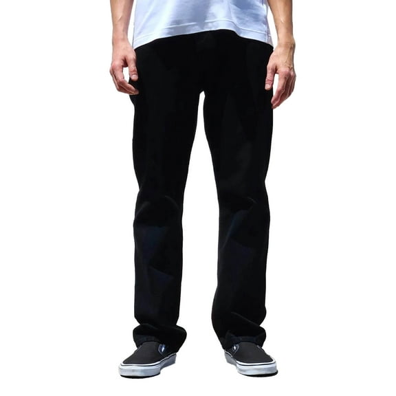 Men's Slim Fit Classic 100% Cotton Denim Jean Pants MADE IN U.S.A (Black, 44)