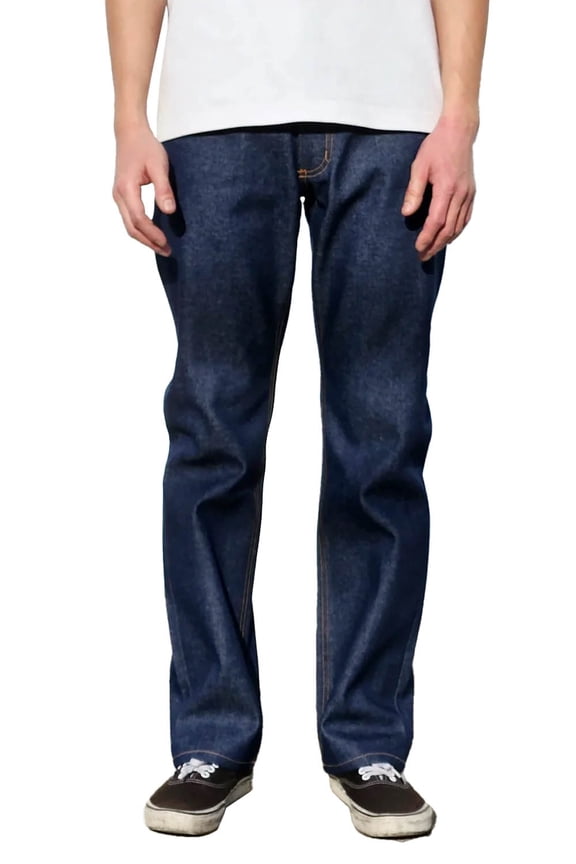 Men's Slim Fit Classic 100% Cotton Denim Jean Pants MADE IN U.S.A (Denim Light Blue, 30)