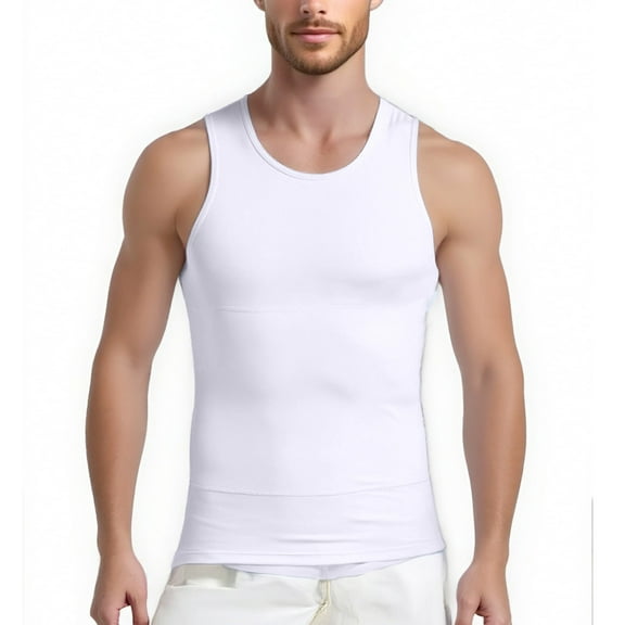Men's Slim Fit Compression Tank Top Sleeveless Athletic Sportwear For Gym Running Fitness