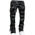 thumbnail image 1 of Men’s Slim Fit Distressed Ripped Jeans with Frayed Detailing and Classic Five Pocket Design for Casual Wear, 1 of 4