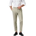 thumbnail image 1 of Men's Slim Fit Dress Pants for Office Wear & Formal-Casual Occasions Khaki M, 1 of 4