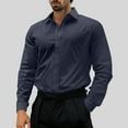 thumbnail image 1 of Men's Slim Fit Dress Shirt Business Casual Solid Color Long Sleeve Shirts Button Down Shirt, 1 of 6